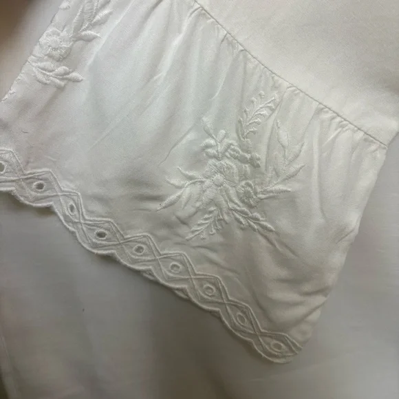 NWT Soft Surroundings Icon Melissani Tunic White Cottagecore Eyelet Size Large - Picture 7 of 11